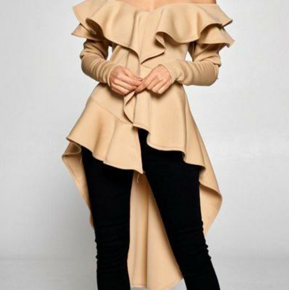 Beautiful Ruffle Hi/Lo Top - Picture 5 of 5